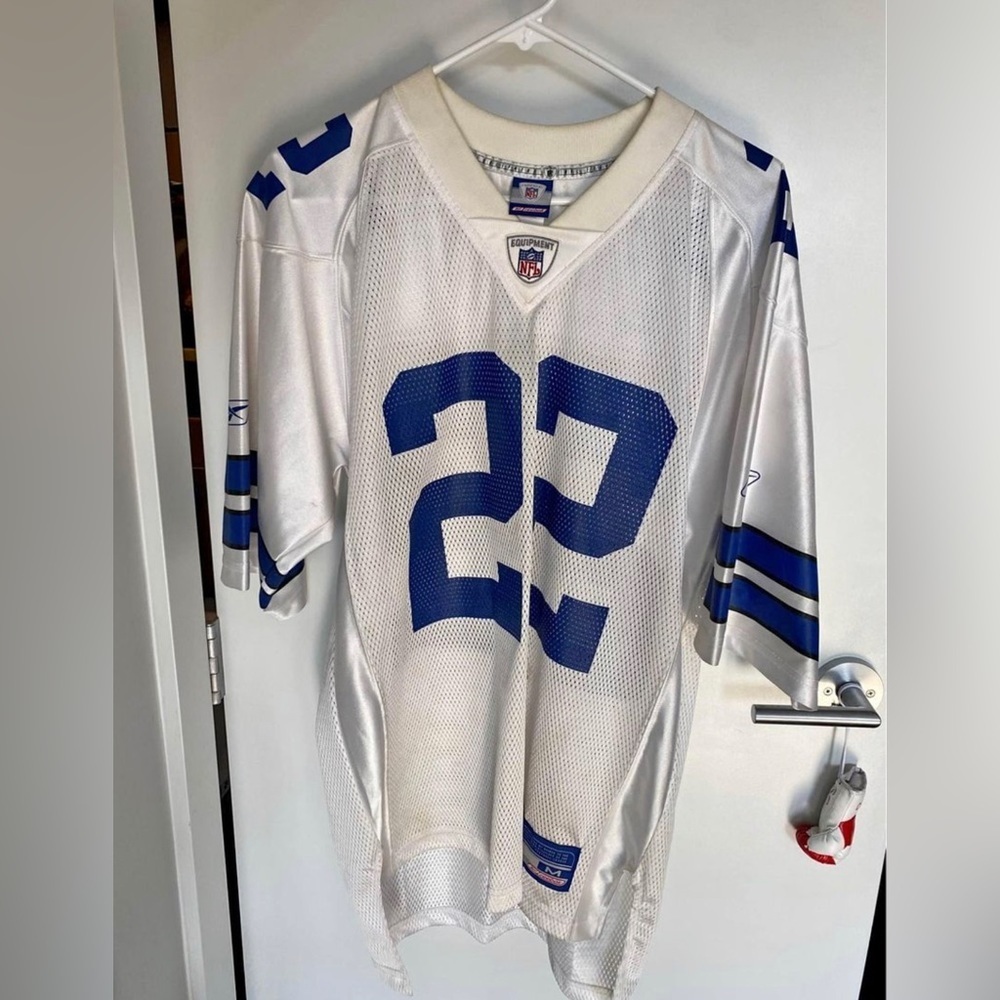 Vintage Dallas Cowboys HOF Emmitt Smith White Jersey - Picture 2 of 2